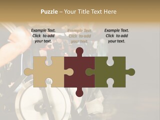 Active Lifestyle - Men & Women Pedalling On Stationery Bikes - Shallow Dof Focus On The Second Bike PowerPoint Template