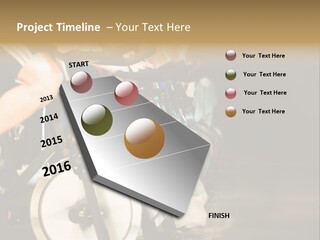 Active Lifestyle - Men & Women Pedalling On Stationery Bikes - Shallow Dof Focus On The Second Bike PowerPoint Template