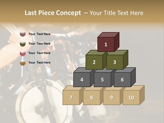 Active Lifestyle - Men & Women Pedalling On Stationery Bikes - Shallow Dof Focus On The Second Bike PowerPoint Template