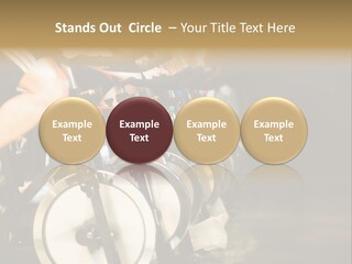 Active Lifestyle - Men & Women Pedalling On Stationery Bikes - Shallow Dof Focus On The Second Bike PowerPoint Template