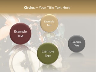 Active Lifestyle - Men & Women Pedalling On Stationery Bikes - Shallow Dof Focus On The Second Bike PowerPoint Template