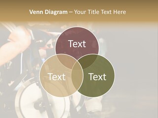 Active Lifestyle - Men & Women Pedalling On Stationery Bikes - Shallow Dof Focus On The Second Bike PowerPoint Template