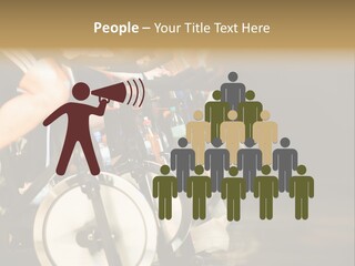Active Lifestyle - Men & Women Pedalling On Stationery Bikes - Shallow Dof Focus On The Second Bike PowerPoint Template