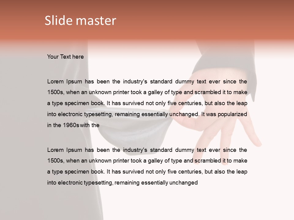 Businessman Show Empty Pocket PowerPoint Template