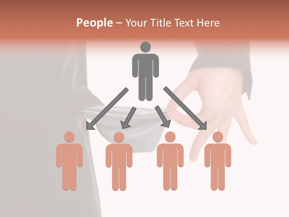 Businessman Show Empty Pocket PowerPoint Template