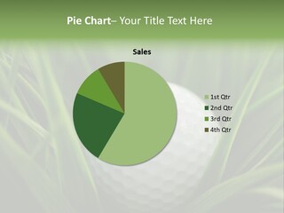 Macro Of A Golf Ball In The Rough (Long Grass Adjacent To The Fairway). PowerPoint Template