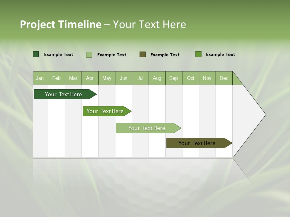 Macro Of A Golf Ball In The Rough (Long Grass Adjacent To The Fairway). PowerPoint Template
