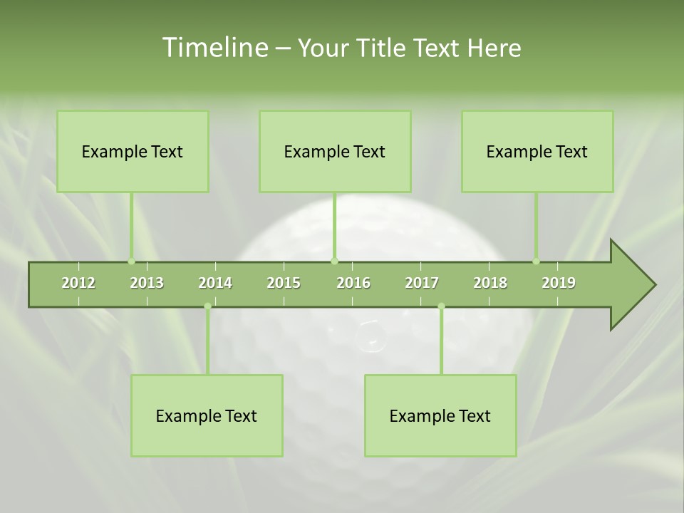 Macro Of A Golf Ball In The Rough (Long Grass Adjacent To The Fairway). PowerPoint Template