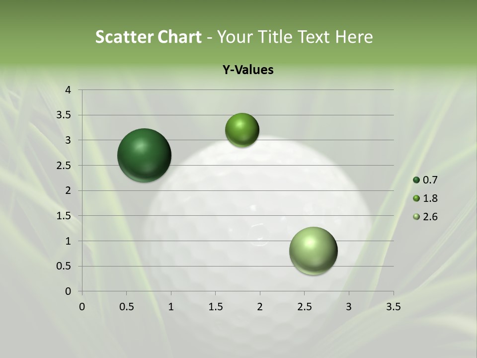 Macro Of A Golf Ball In The Rough (Long Grass Adjacent To The Fairway). PowerPoint Template