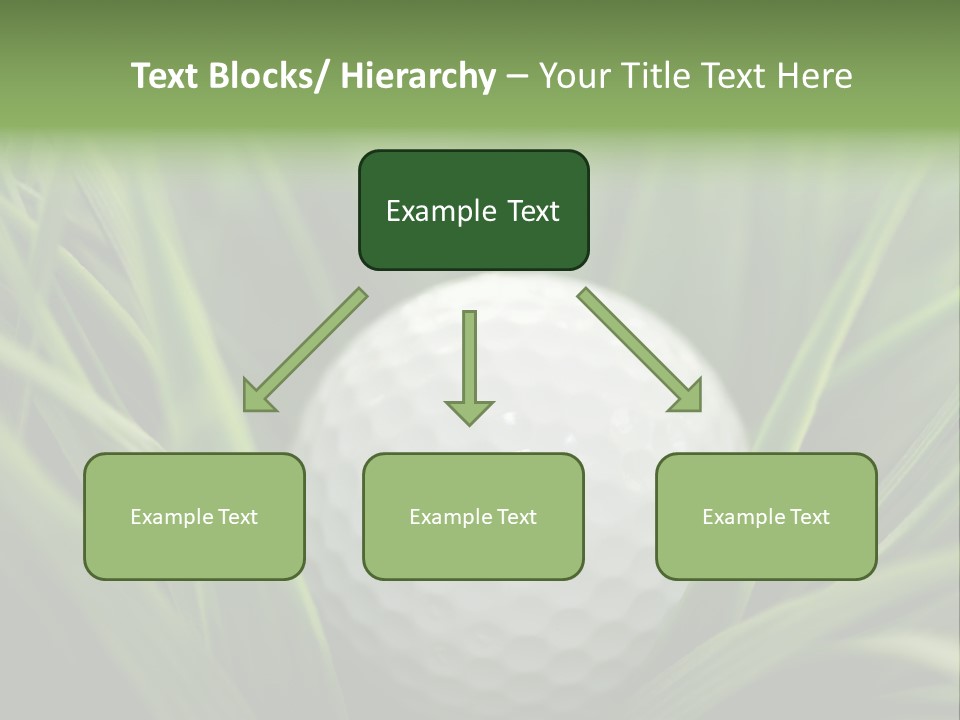 Macro Of A Golf Ball In The Rough (Long Grass Adjacent To The Fairway). PowerPoint Template