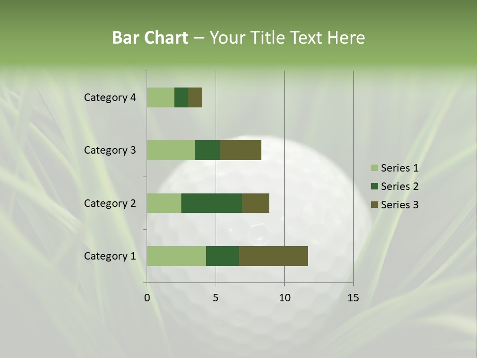 Macro Of A Golf Ball In The Rough (Long Grass Adjacent To The Fairway). PowerPoint Template
