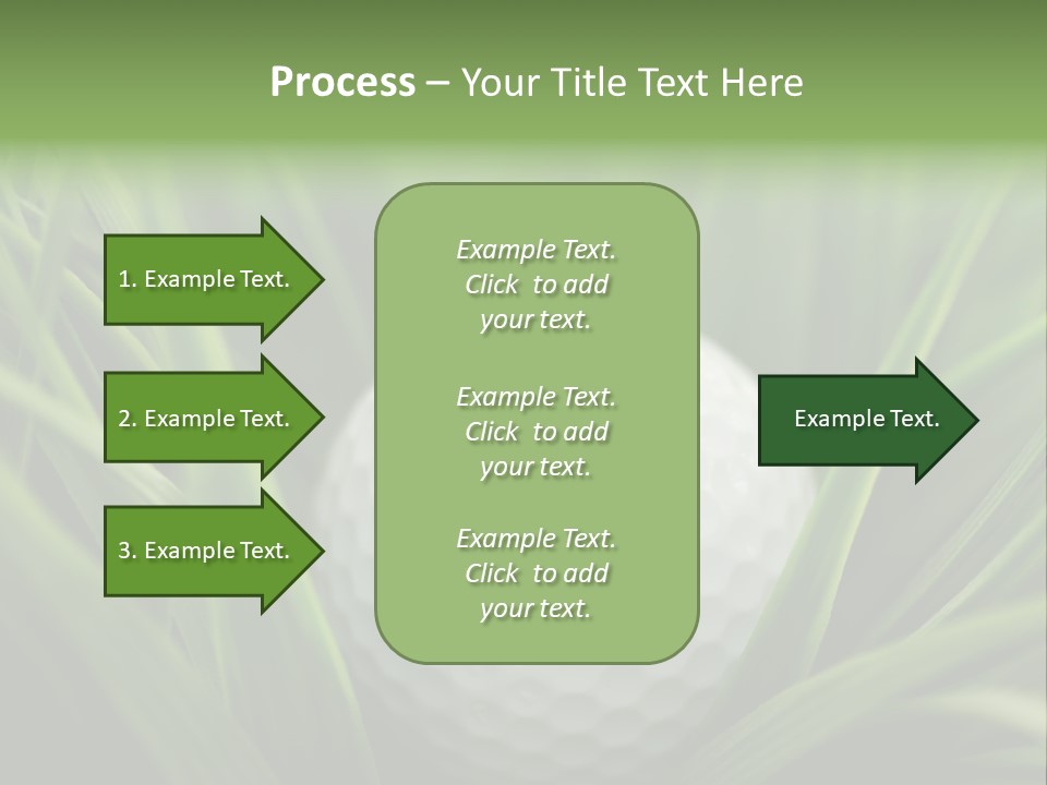 Macro Of A Golf Ball In The Rough (Long Grass Adjacent To The Fairway). PowerPoint Template
