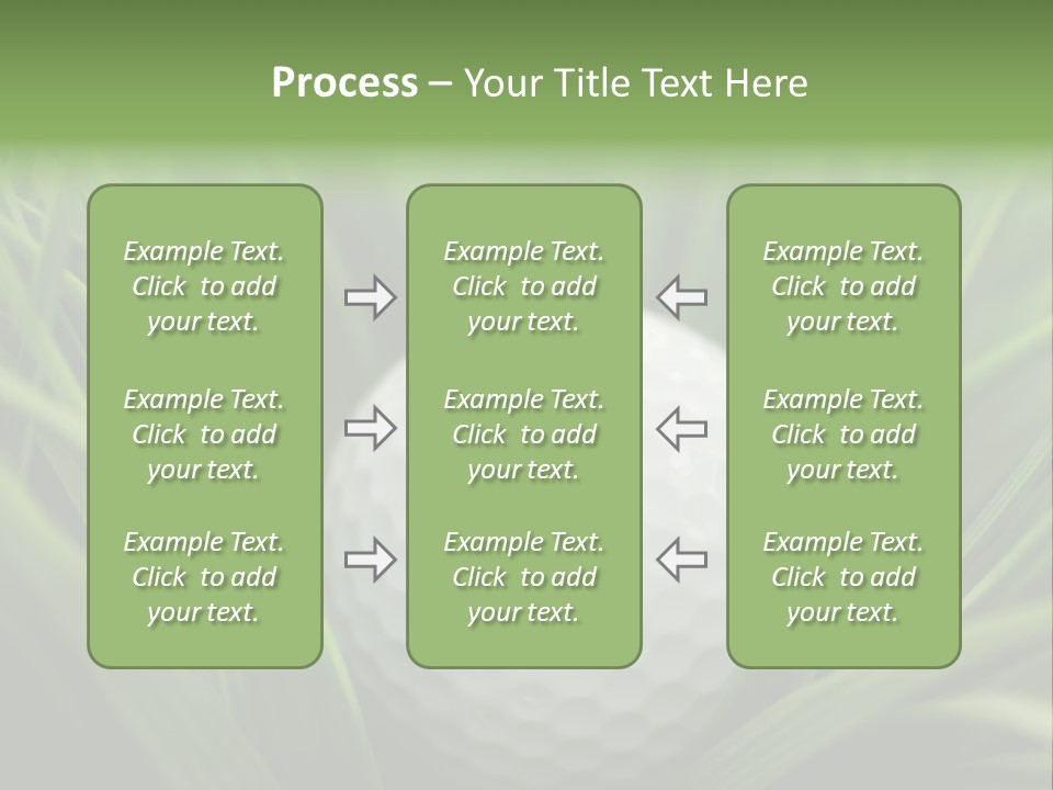 Macro Of A Golf Ball In The Rough (Long Grass Adjacent To The Fairway). PowerPoint Template