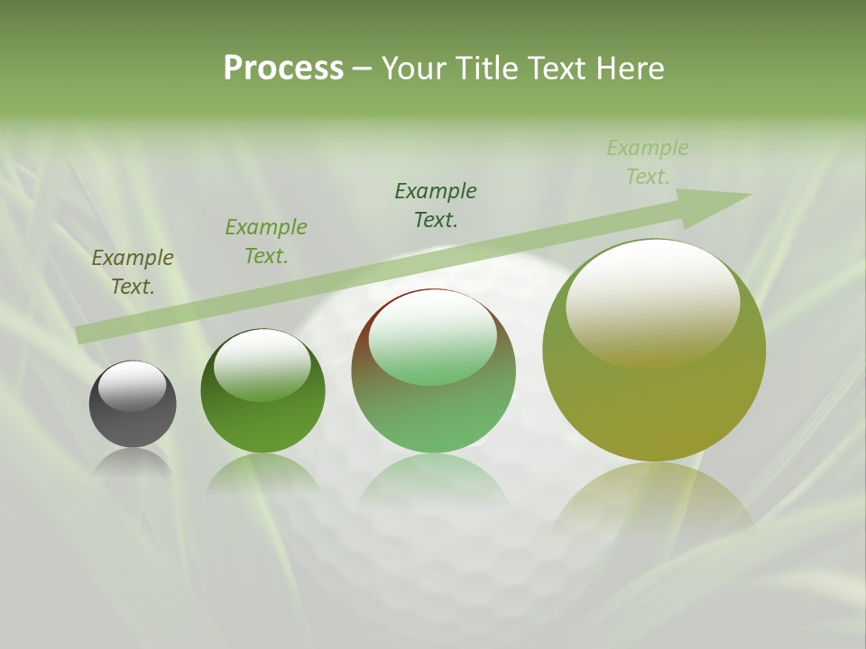 Macro Of A Golf Ball In The Rough (Long Grass Adjacent To The Fairway). PowerPoint Template