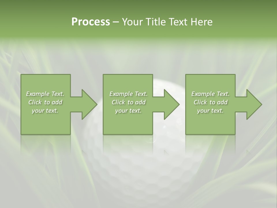 Macro Of A Golf Ball In The Rough (Long Grass Adjacent To The Fairway). PowerPoint Template