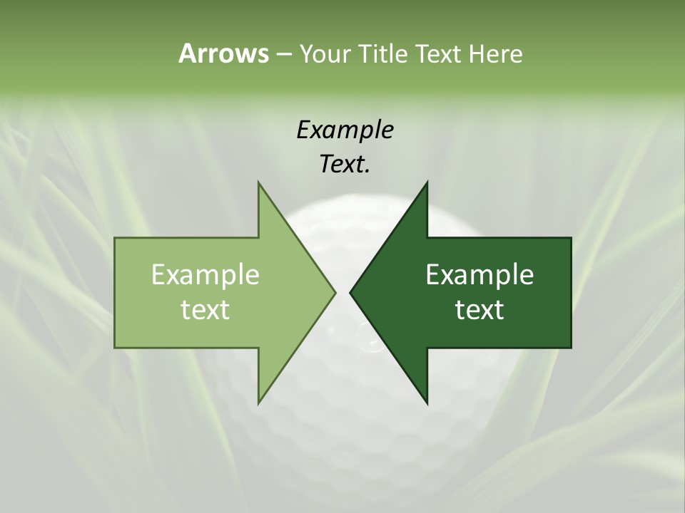 Macro Of A Golf Ball In The Rough (Long Grass Adjacent To The Fairway). PowerPoint Template