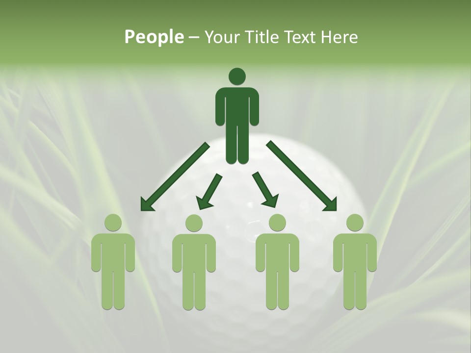 Macro Of A Golf Ball In The Rough (Long Grass Adjacent To The Fairway). PowerPoint Template