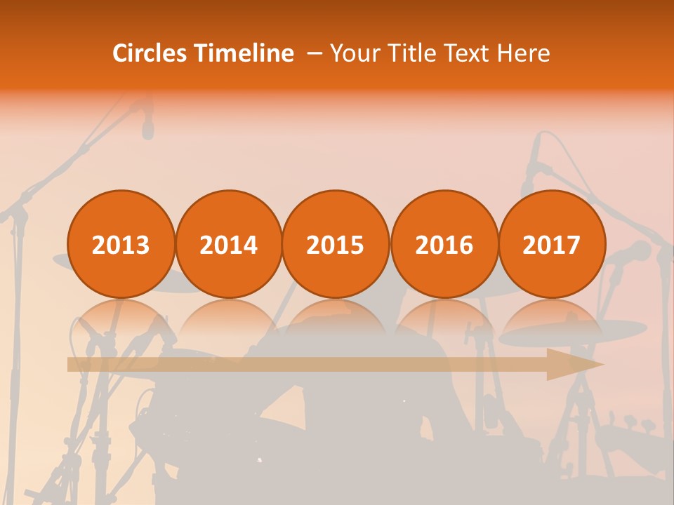 Silhouette Of Drummer At Sunset PowerPoint Template