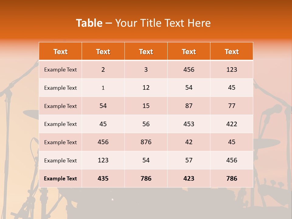 Silhouette Of Drummer At Sunset PowerPoint Template