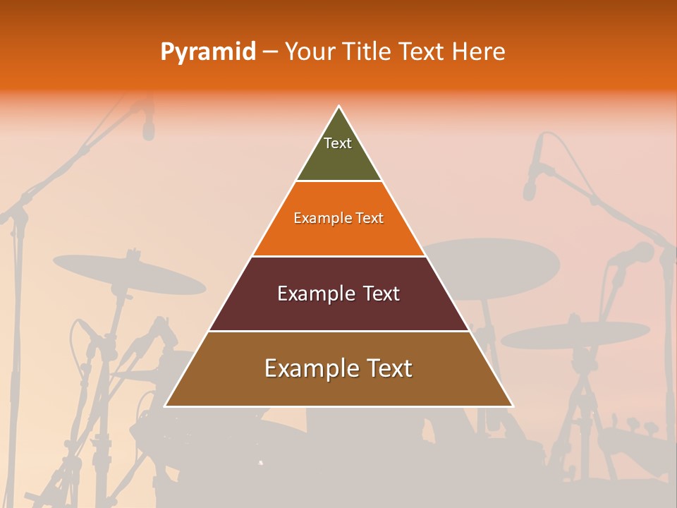 Silhouette Of Drummer At Sunset PowerPoint Template
