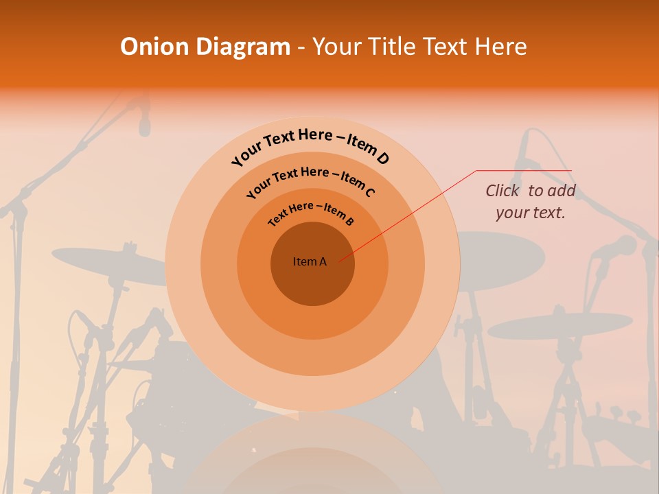 Silhouette Of Drummer At Sunset PowerPoint Template