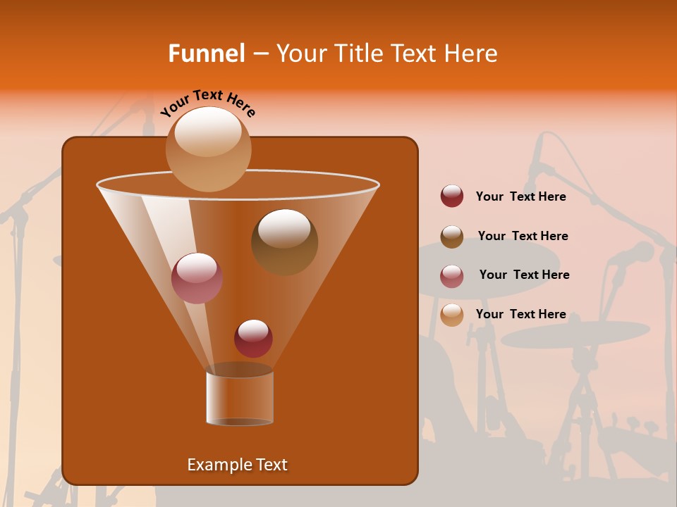 Silhouette Of Drummer At Sunset PowerPoint Template