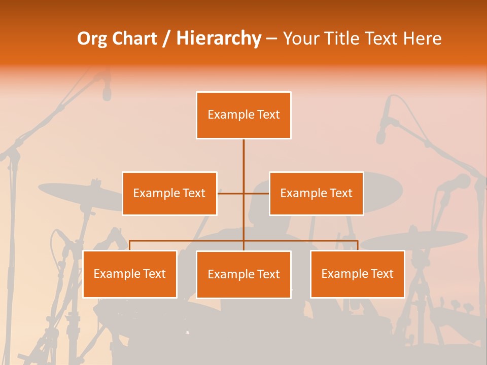 Silhouette Of Drummer At Sunset PowerPoint Template