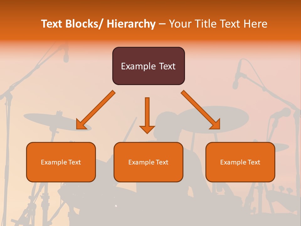 Silhouette Of Drummer At Sunset PowerPoint Template
