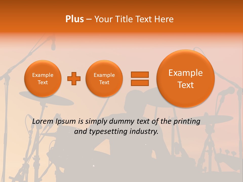 Silhouette Of Drummer At Sunset PowerPoint Template