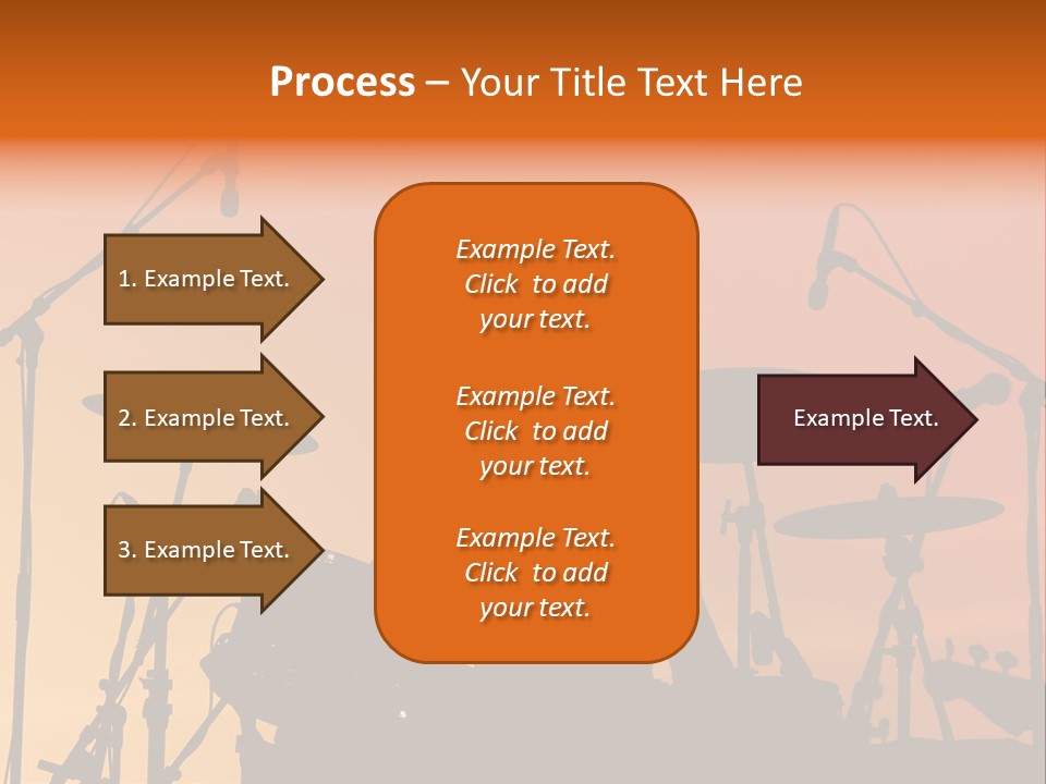 Silhouette Of Drummer At Sunset PowerPoint Template