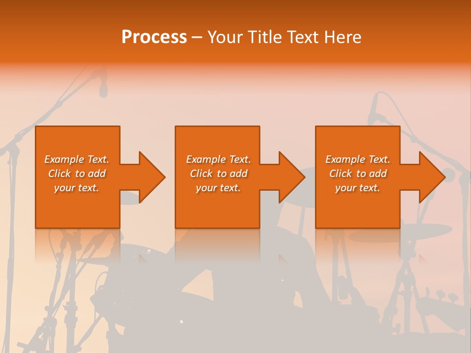 Silhouette Of Drummer At Sunset PowerPoint Template
