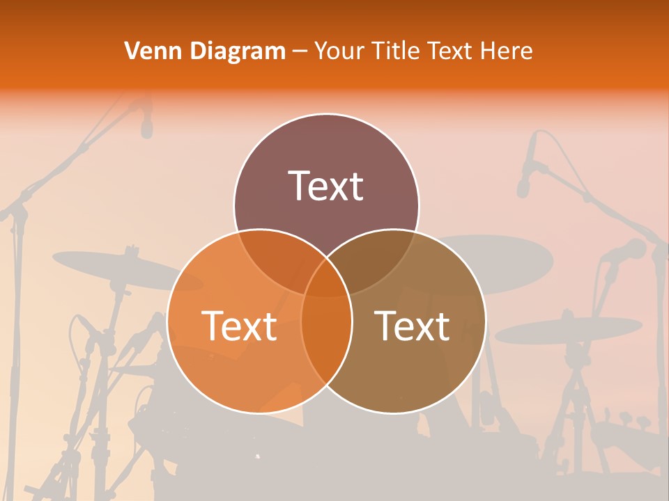 Silhouette Of Drummer At Sunset PowerPoint Template