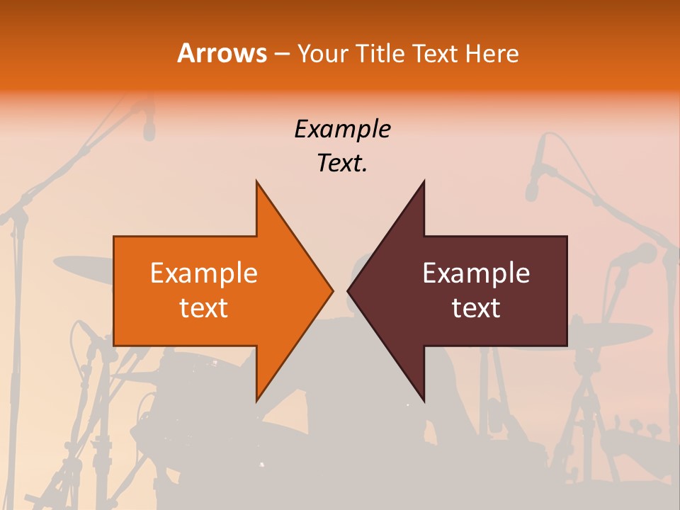 Silhouette Of Drummer At Sunset PowerPoint Template