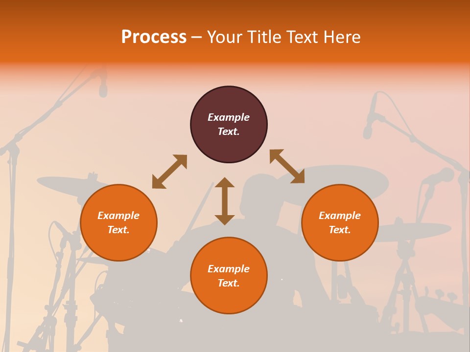 Silhouette Of Drummer At Sunset PowerPoint Template