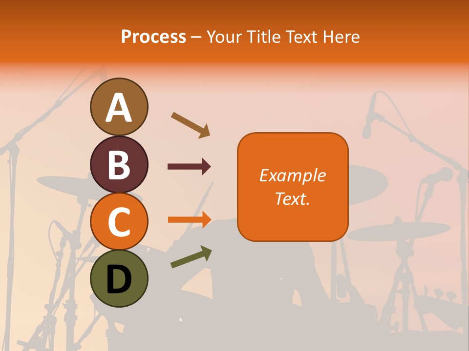 Silhouette Of Drummer At Sunset PowerPoint Template