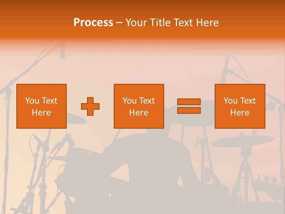 Silhouette Of Drummer At Sunset PowerPoint Template