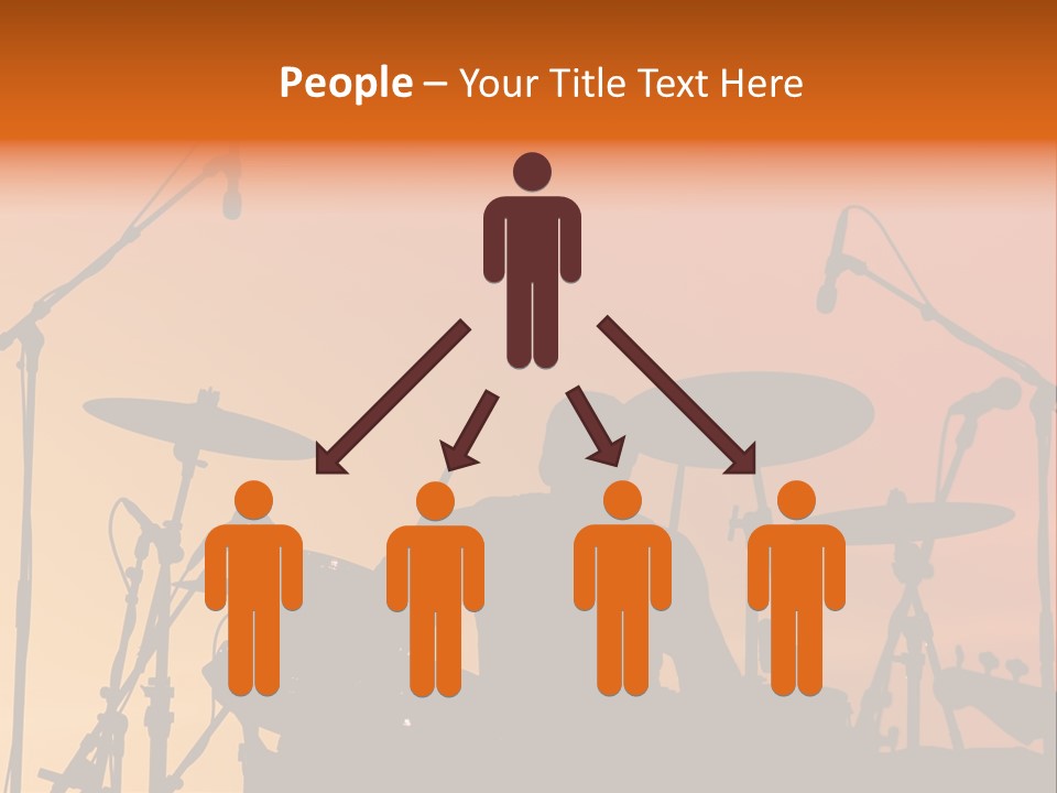 Silhouette Of Drummer At Sunset PowerPoint Template