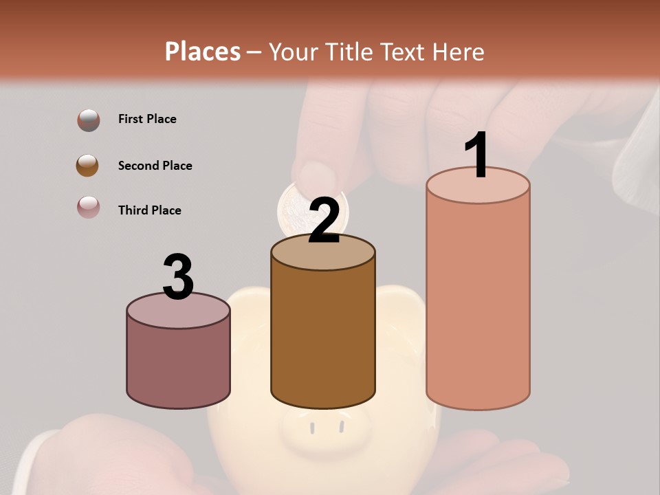 A Man In A Suit Holding A Piggy Bank PowerPoint Template