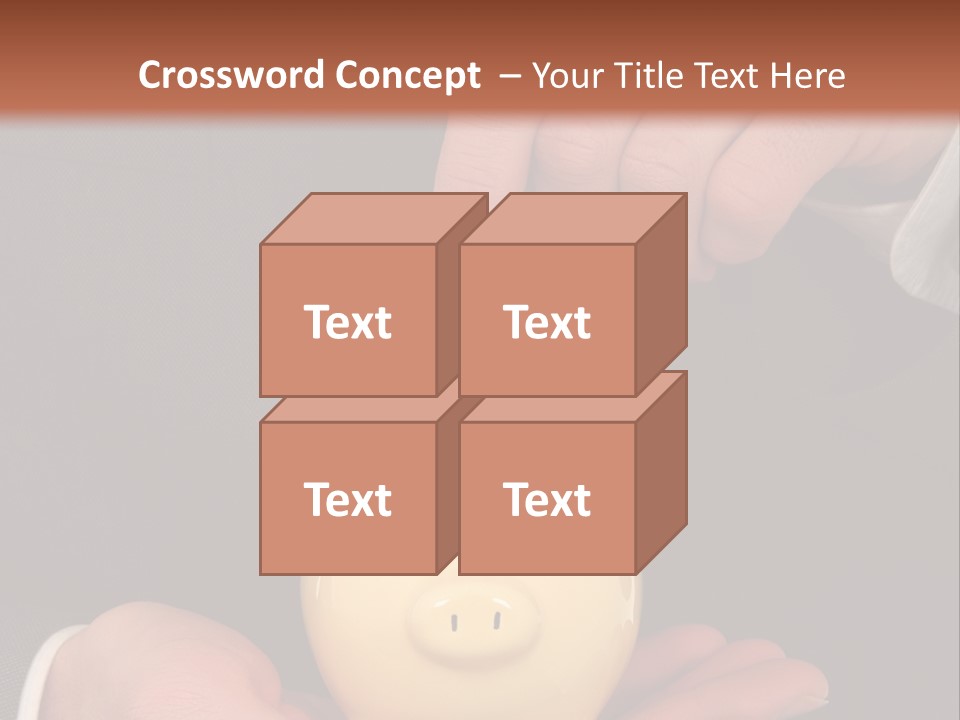 A Man In A Suit Holding A Piggy Bank PowerPoint Template