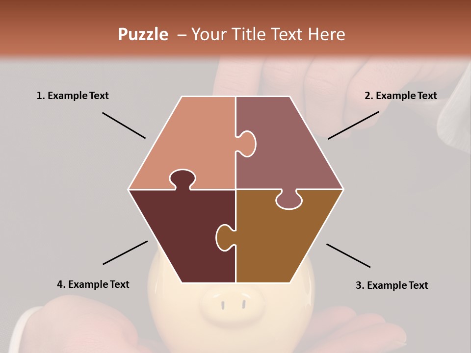 A Man In A Suit Holding A Piggy Bank PowerPoint Template