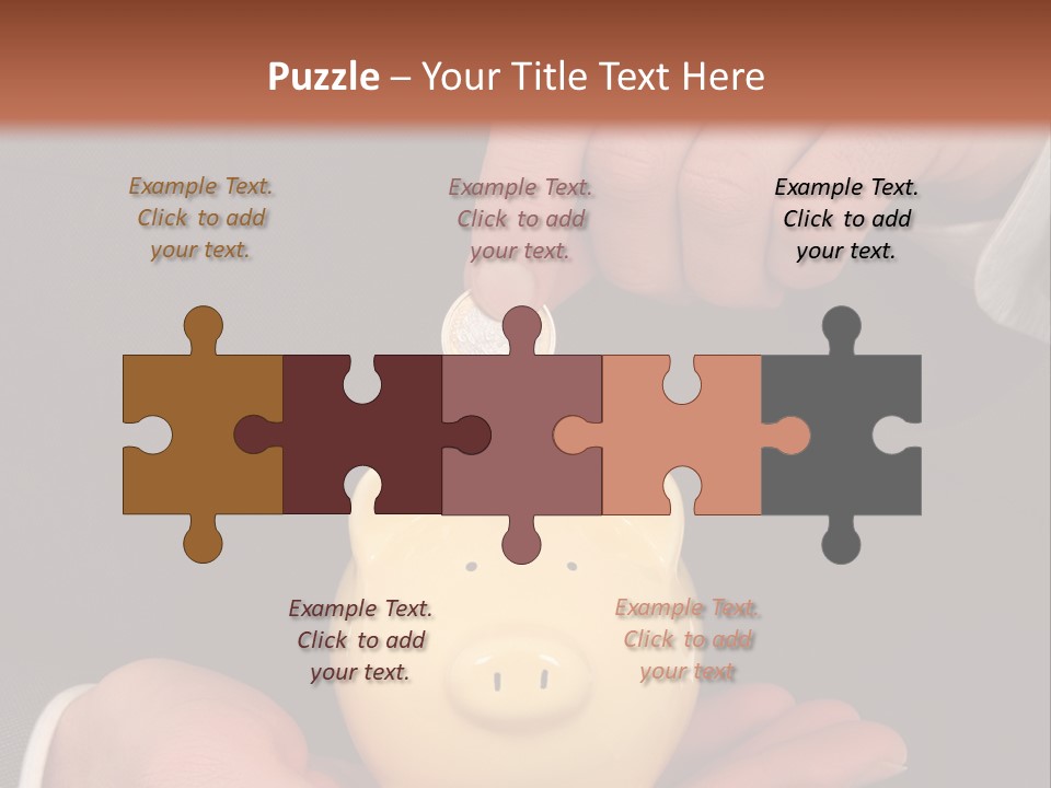 A Man In A Suit Holding A Piggy Bank PowerPoint Template