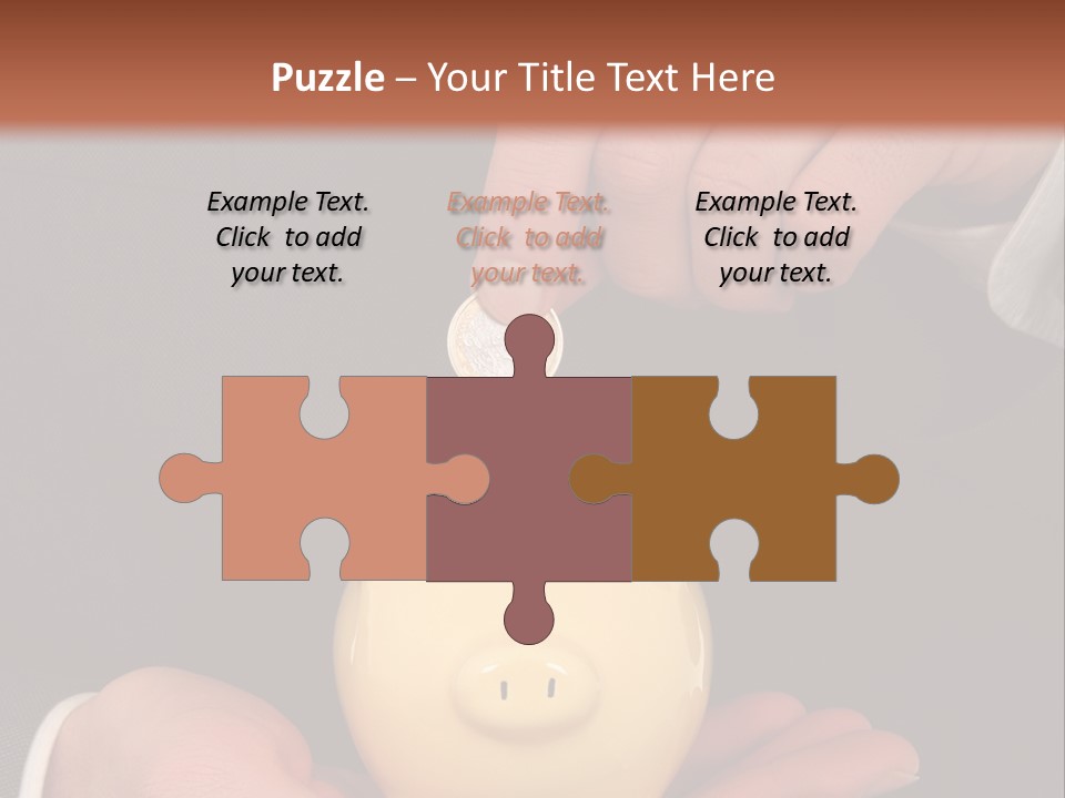 A Man In A Suit Holding A Piggy Bank PowerPoint Template