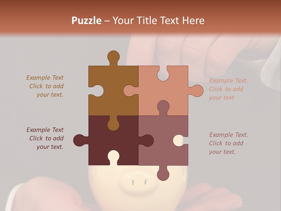 A Man In A Suit Holding A Piggy Bank PowerPoint Template