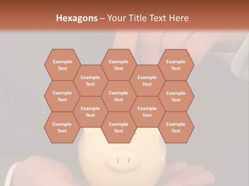 A Man In A Suit Holding A Piggy Bank PowerPoint Template