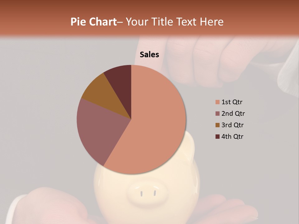 A Man In A Suit Holding A Piggy Bank PowerPoint Template