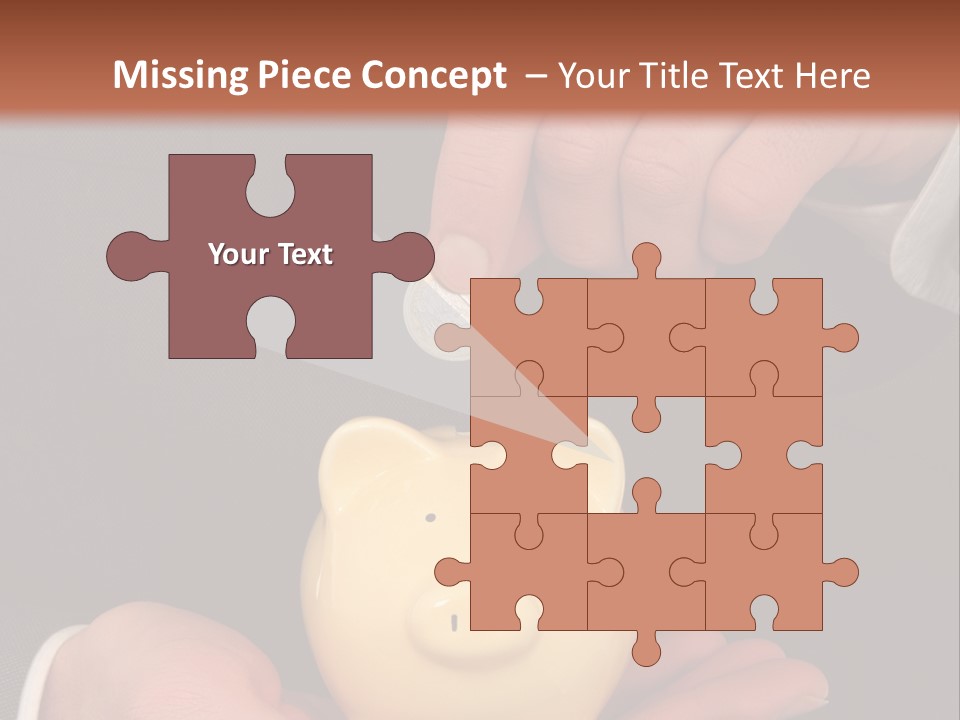 A Man In A Suit Holding A Piggy Bank PowerPoint Template