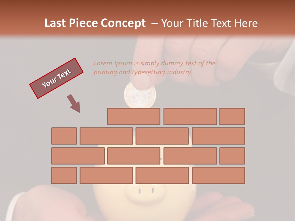 A Man In A Suit Holding A Piggy Bank PowerPoint Template