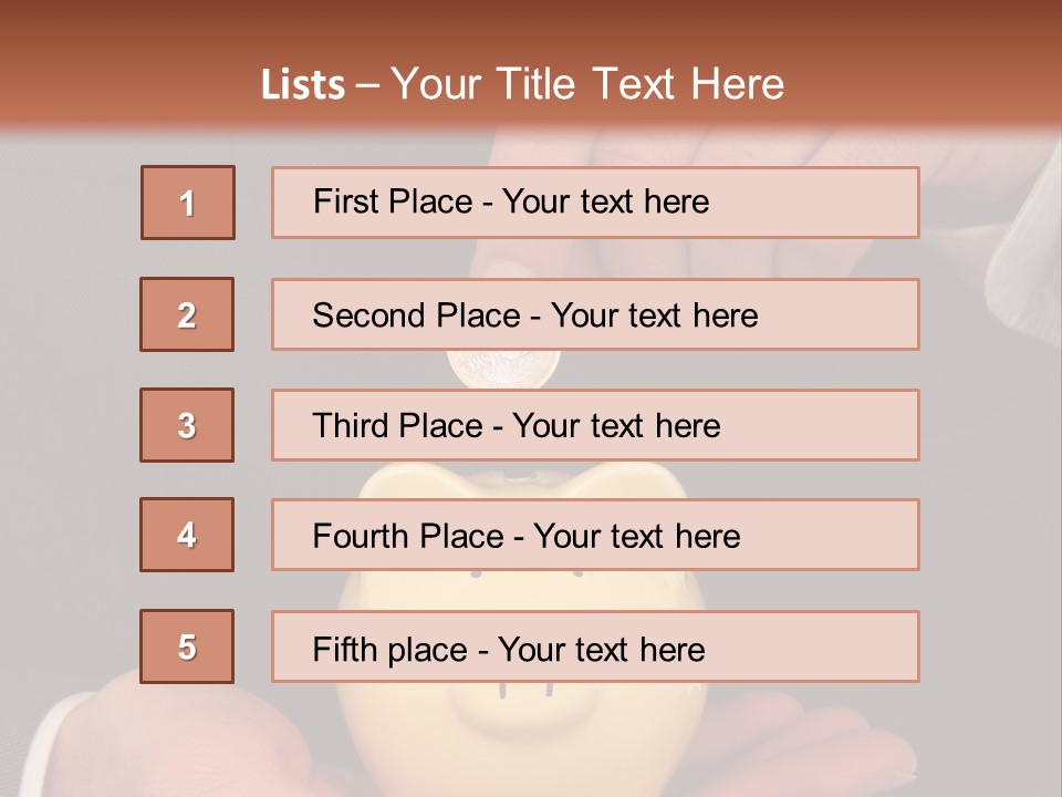 A Man In A Suit Holding A Piggy Bank PowerPoint Template