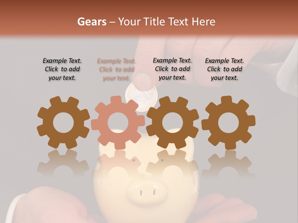 A Man In A Suit Holding A Piggy Bank PowerPoint Template