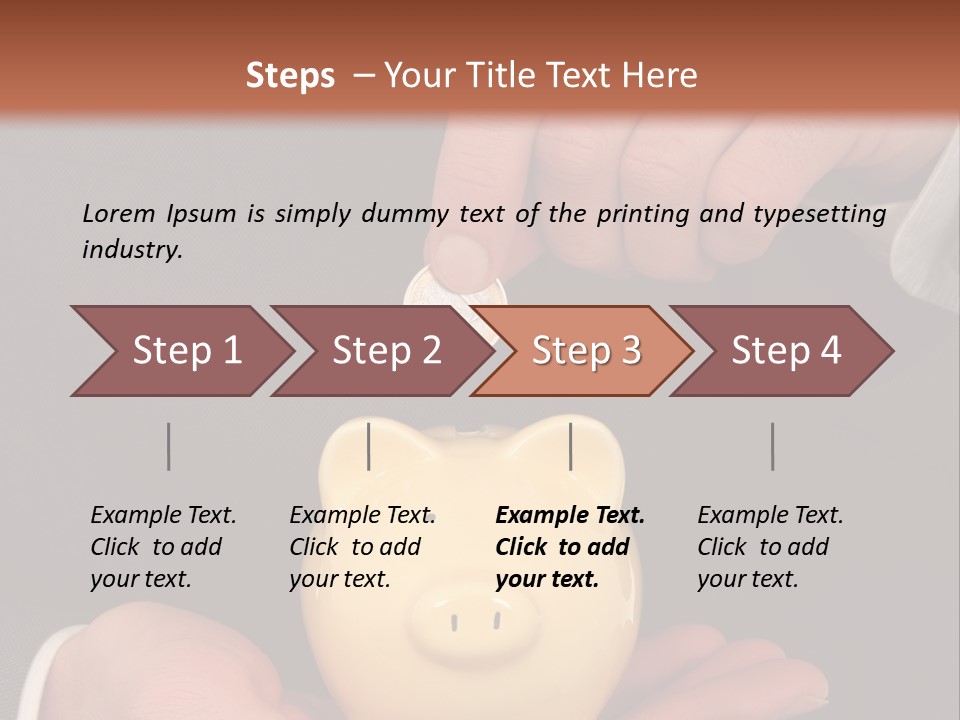 A Man In A Suit Holding A Piggy Bank PowerPoint Template